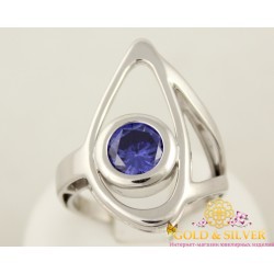 Серебряное кольцо с одним камнем 330602с